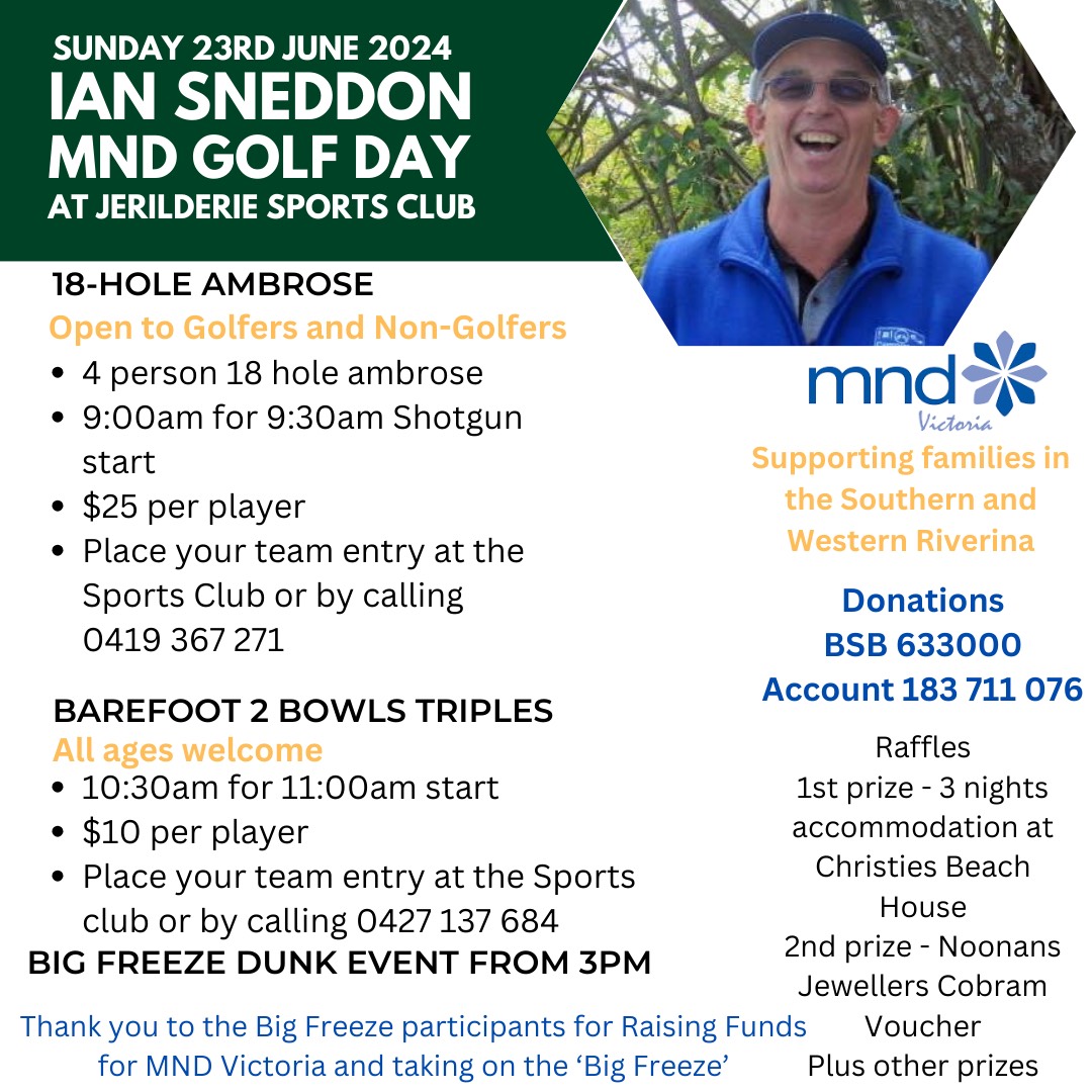 Ian Sneddon MND Charity Golf Day - Jerilderie