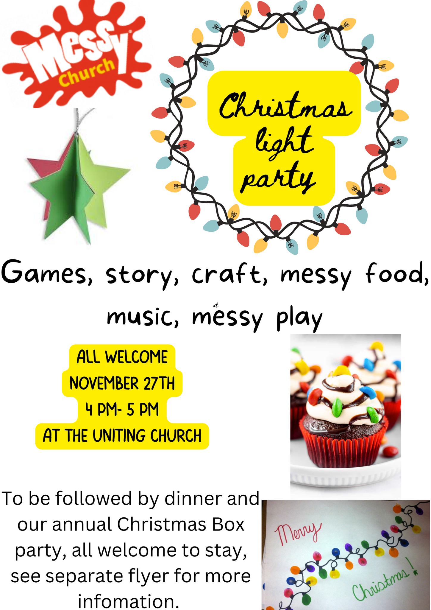 Coleambally 'Messy Church' Christmas light party