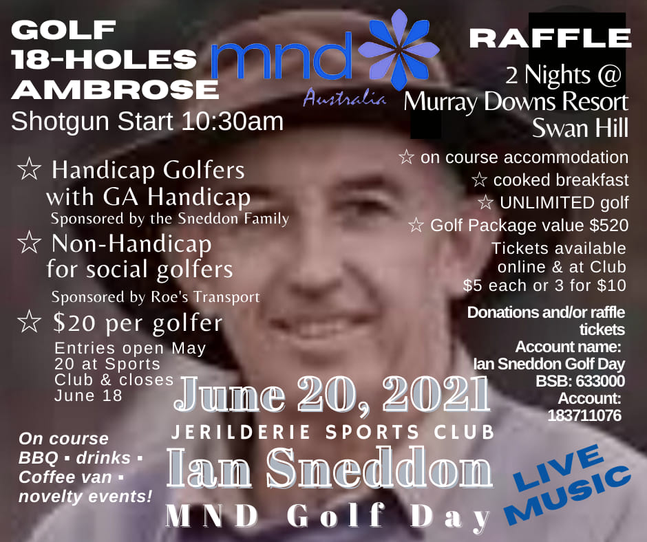 Ian Sneddon MND Golf Day