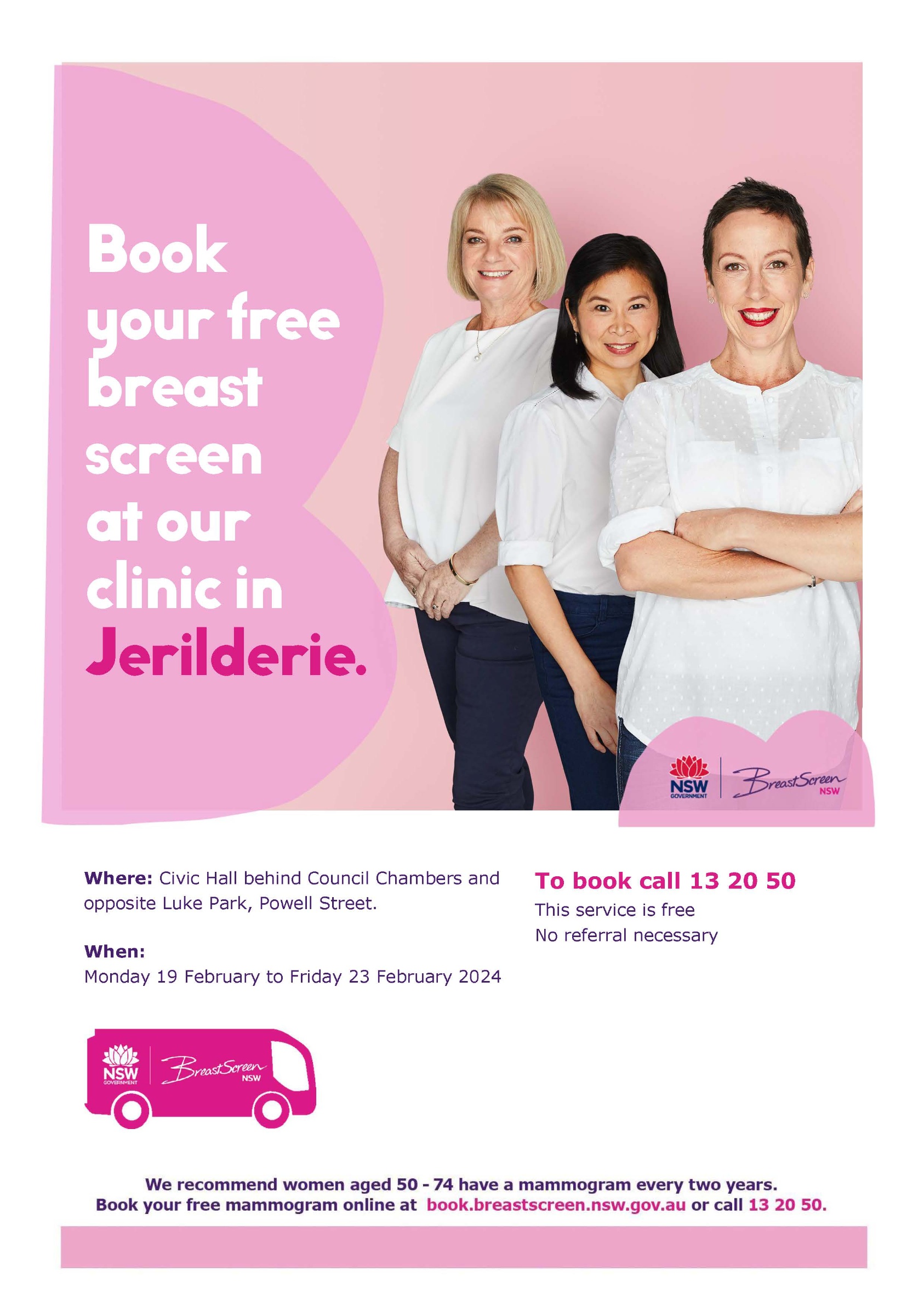 Breastscreen Van Visit - Jerilderie