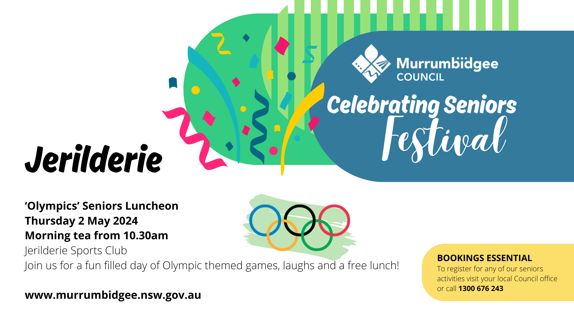 Celebrating Seniors Festival - Jerilderie 'Olympics' Luncheon
