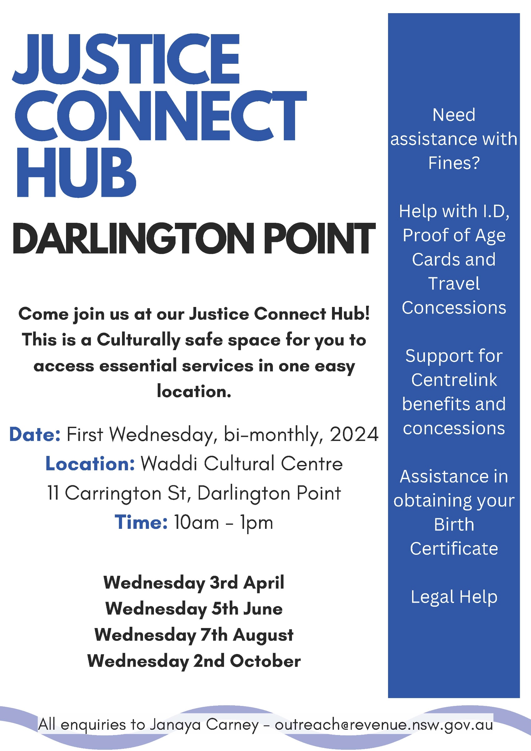 Darlington Point - Justice Connect Hub