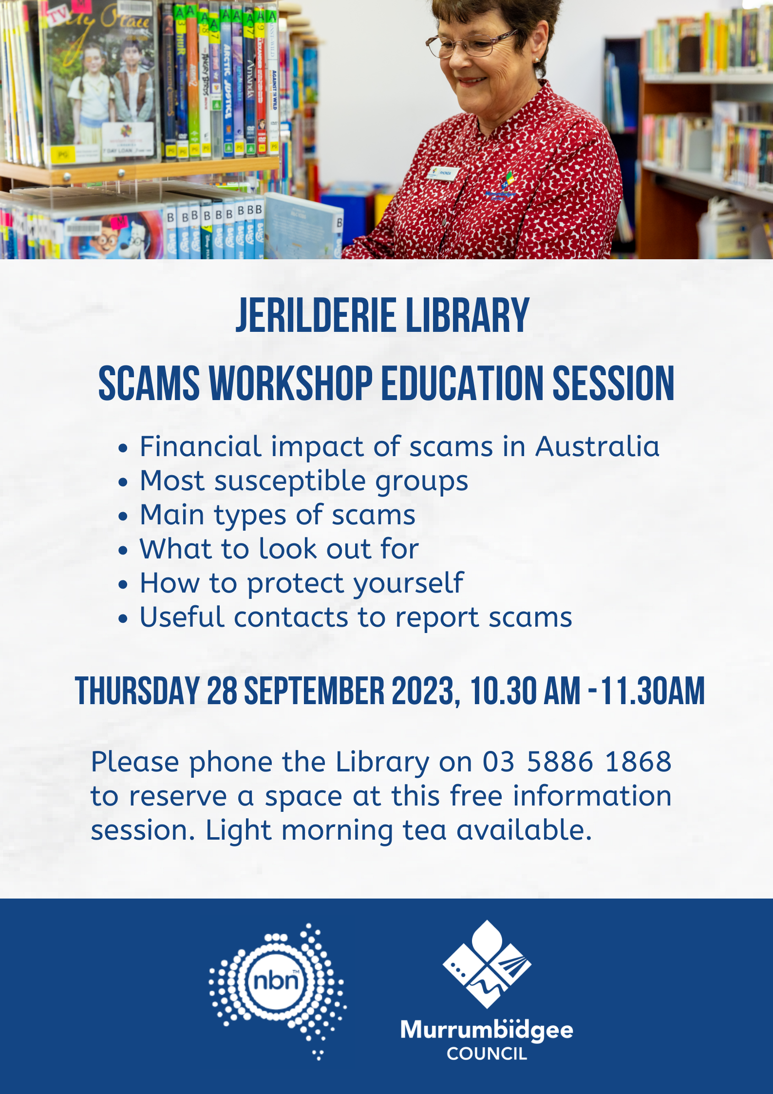 Jerilderie Library scams workshop education session