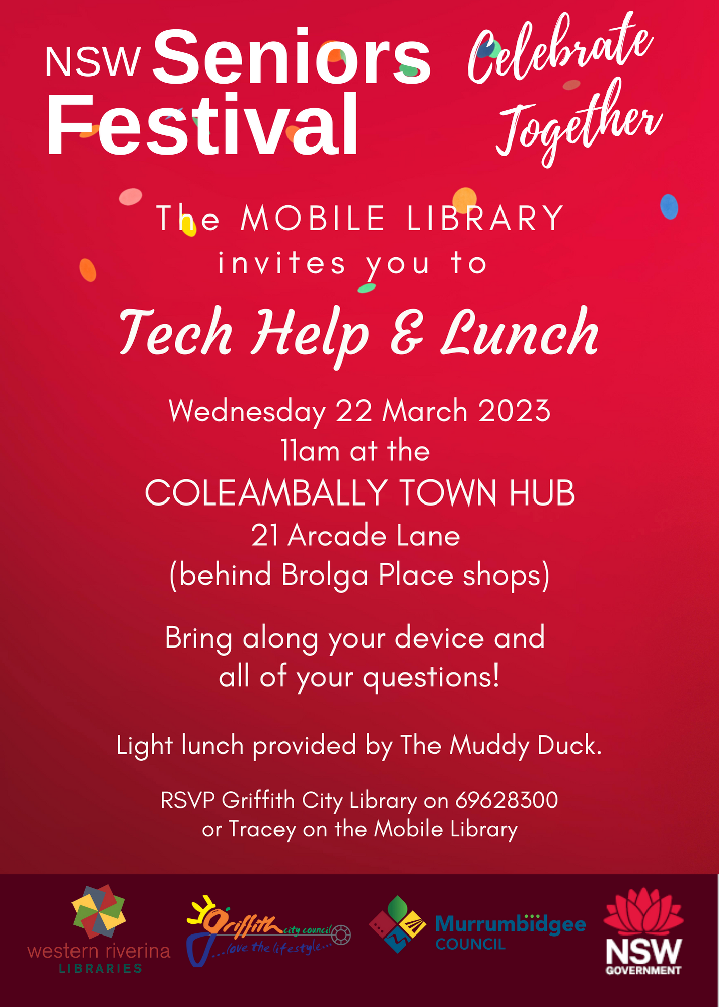 Tech Help & Lunch, as part of NSW Seniors Festival